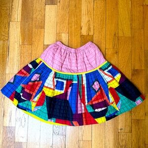 Tia CIBANI colorful quilted skirt size 5/6